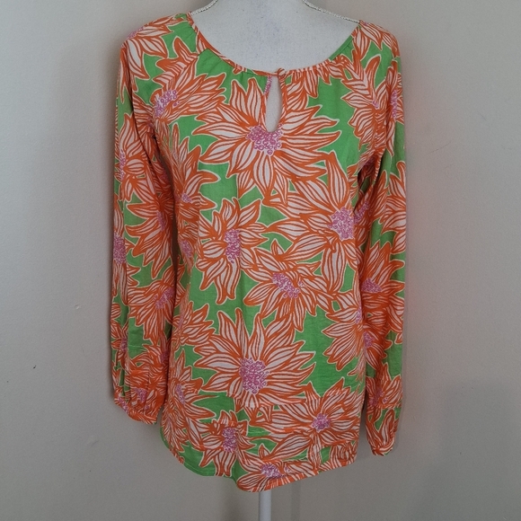 Lilly Pultizer Jemma 100 % Cotton Tunic Size Small - Picture 2 of 6